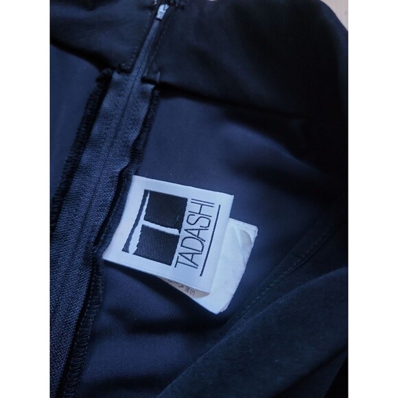 Vintage Tadashi Velvet Formal Dress Womens S Black Wedding Guest Sophisticated - Picture 5 of 9